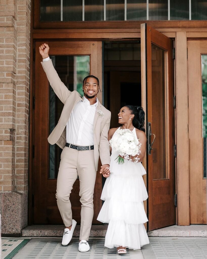 Simone Biles Gives Insights Into Her Courthouse Wedding and That There’s A Bigger Wedding