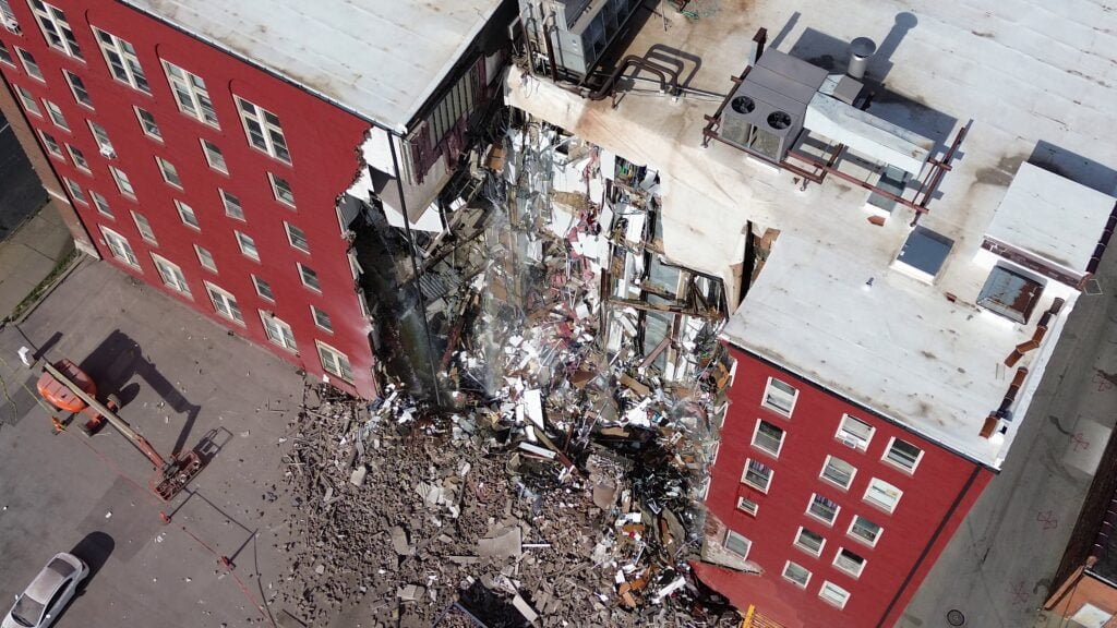 Iowa Apartment Building Partially Collapsed To Be Demolished After 8 Rescues