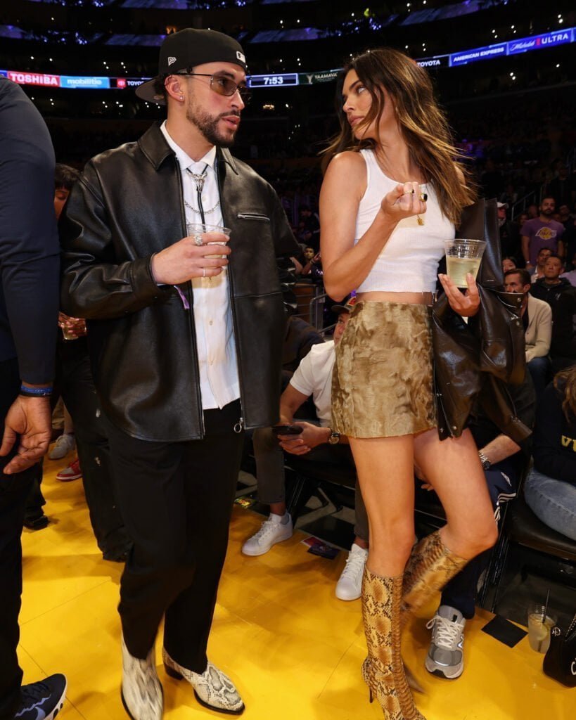 Kendall Jenner And Bad Bunny Get Cozy Seated Courtside At The Lakers Game